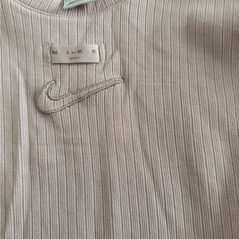 Nike Ribbed Beige Top - Picture 3 of 5